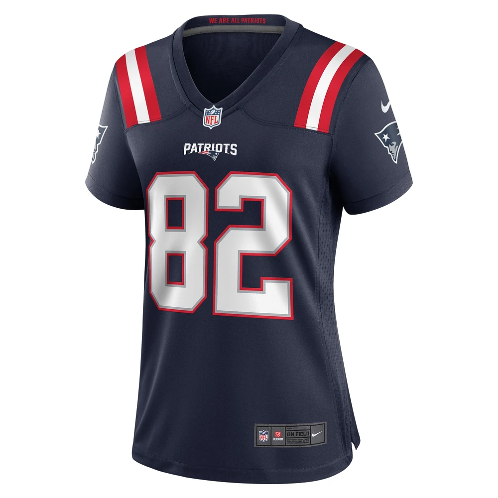 Women's Nike T.J. Luther  Navy New England Patriots Team Game Jersey