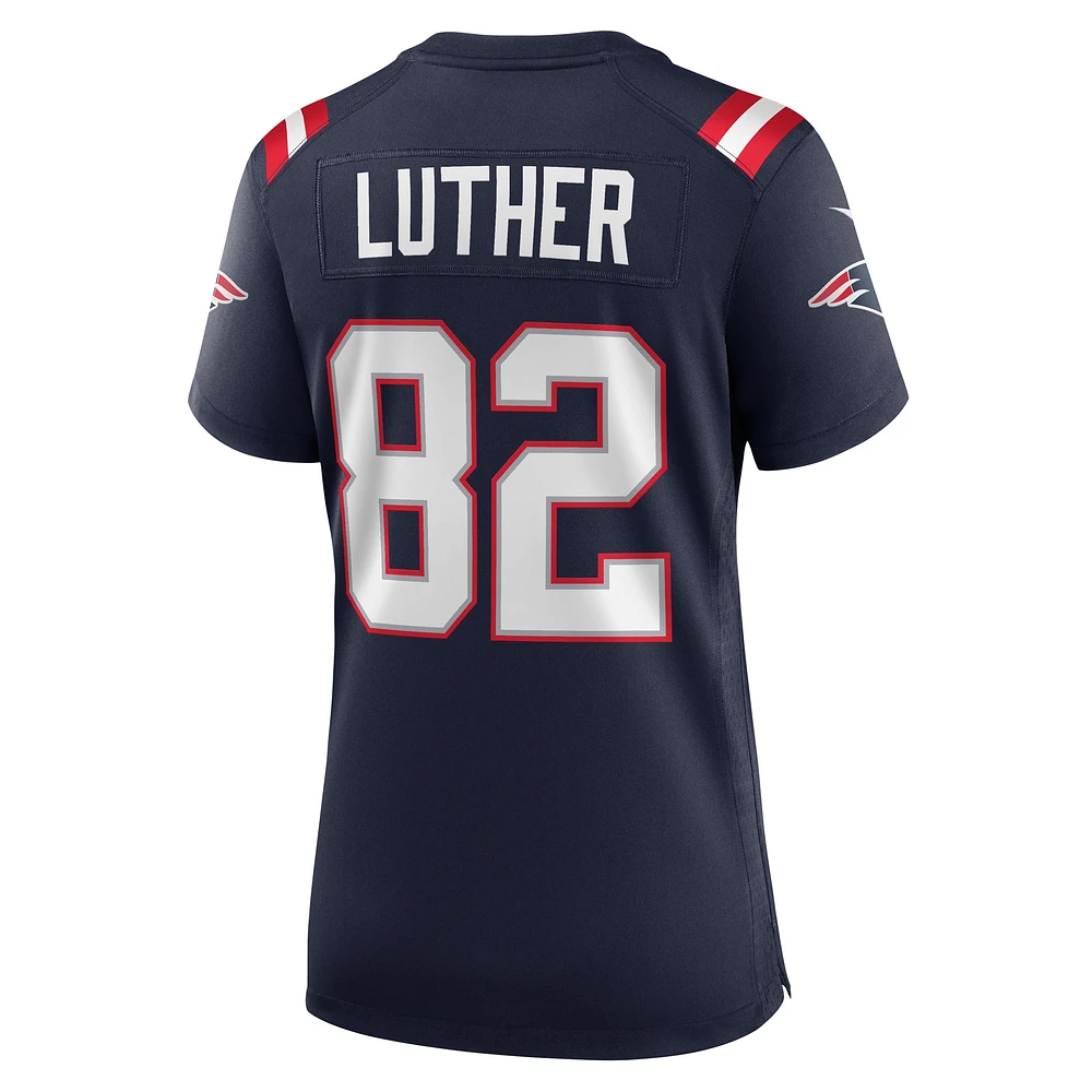 Women's Nike T.J. Luther  Navy New England Patriots Team Game Jersey