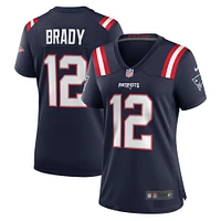 Maillot de match à la retraite des Patriots Nouvelle-Angleterre Nike Tom Brady pour femme, bleu marine