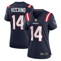 Maillot de joueur des New England Patriots Nike Tristan Vizcaino pour femme, bleu marine