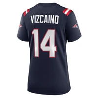 Maillot de joueur des New England Patriots Nike Tristan Vizcaino pour femme, bleu marine