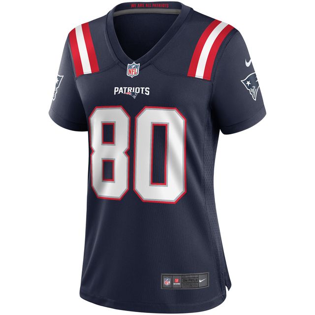 Maillot de joueur retraité Nike Troy Brown Navy New England Patriots Game pour femme