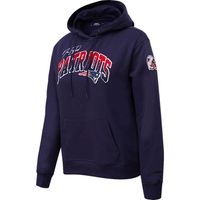 Women's Pro Standard Navy New England Patriots Local Patch Pullover Hoodie