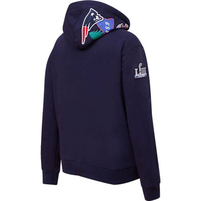 Sweat à capuche Pro Standard Navy Patriots de la Nouvelle-Angleterre Local Patch pour femme