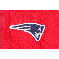 Women's Pro Standard  Red New England Patriots Prep V-Neck Pullover Sweater