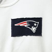 Women's Refried Apparel White New England Patriots Sustainable Crop Dolman Pullover Hoodie