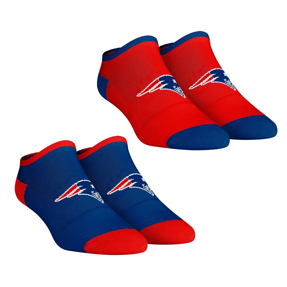 Lot de 2 paires de chaussettes basses Rock Em pour femmes des New England Patriots Core Team