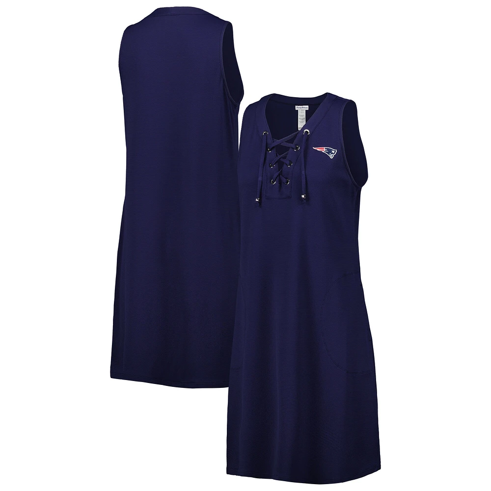 Women's Tommy Bahama Navy New England Patriots Island Cays Lace-Up Dress