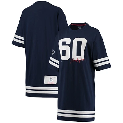 Robe à manches mi-longues claire des New England Patriots de Tommy Hilfiger pour femme, bleu marine