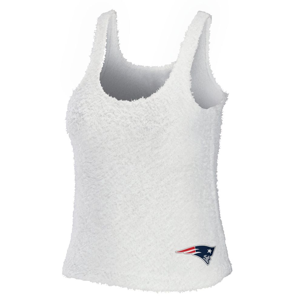 Women's WEAR by Erin Andrews Cream New England Patriots Cozy Scoop Neck Tank Top & Pants Sleep Set