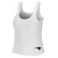 Women's WEAR by Erin Andrews Cream New England Patriots Cozy Scoop Neck Tank Top & Pants Sleep Set