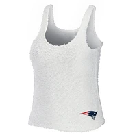 Women's WEAR by Erin Andrews Cream New England Patriots Cozy Scoop Neck Tank Top & Pants Sleep Set