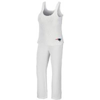 Women's WEAR by Erin Andrews Cream New England Patriots Cozy Scoop Neck Tank Top & Pants Sleep Set