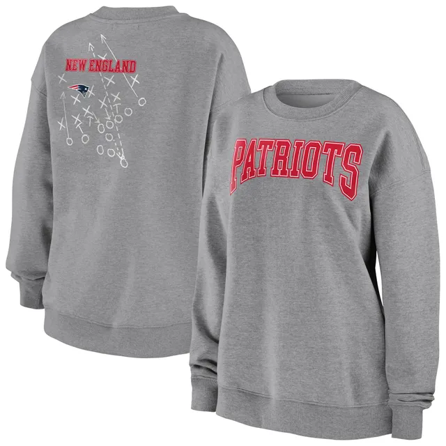 New England Patriots WEAR by Erin Andrews Women's Fleece Cropped Pullover  Sweatshirt - Charcoal