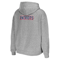 Sweat à capuche entièrement zippé gris chiné de l'équipe New England Patriots pour femme WEAR by Erin Andrews