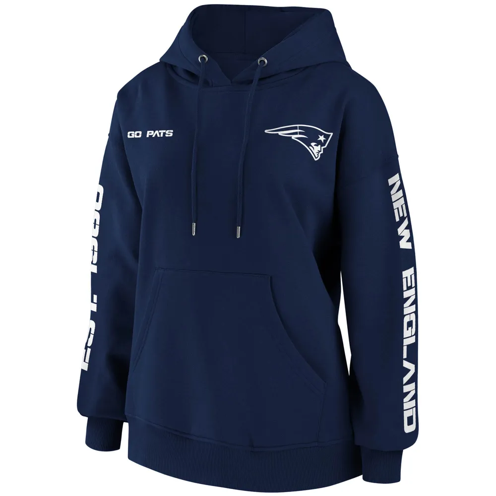 Women's WEAR by Erin Andrews White New England Patriots Domestic Pullover  Sweatshirt