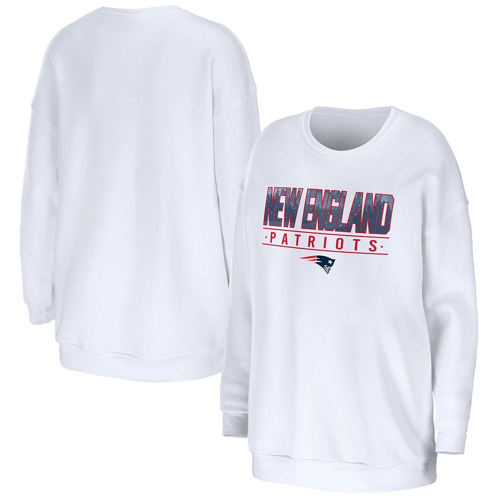 Sweat-shirt à enfiler blanc New England Patriots pour femme WEAR by Erin Andrews