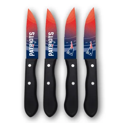 New England Patriots Woodrow 4-Piece Stainless Steel Steak Knife Set