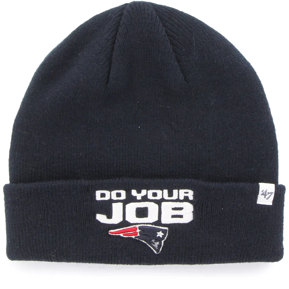 Bonnet en tricot à revers basique '47 Navy New England Patriots pour jeunes