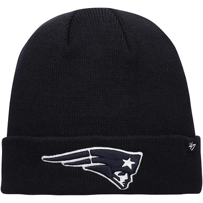 Bonnet en tricot à revers basique '47 Navy New England Patriots pour jeunes