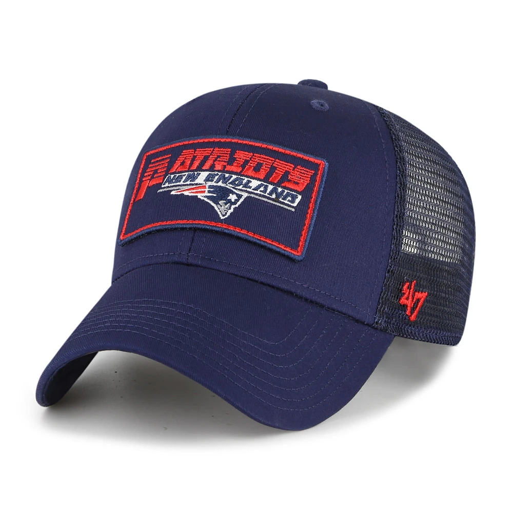 Casquette réglable de camionneur Levee MVP des New England Patriots de la marine '47 pour jeunes