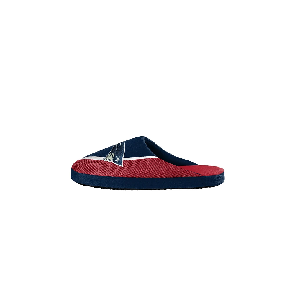 Youth FOCO New England Patriots Big Logo Color Edge Slippers