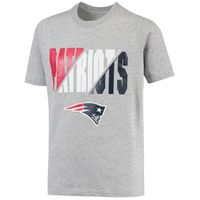 Youth Heathered Gray New England Patriots Mean Streak - T-Shirt