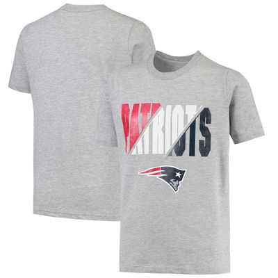 Youth Heathered Gray New England Patriots Mean Streak - T-Shirt