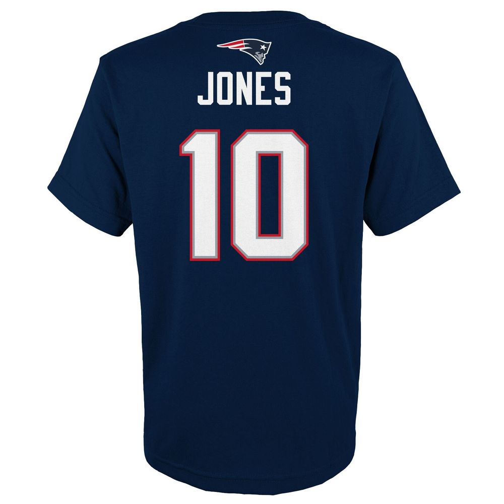 Youth Mac Jones Navy New England Patriots Mainliner Name & Number T-Shirt