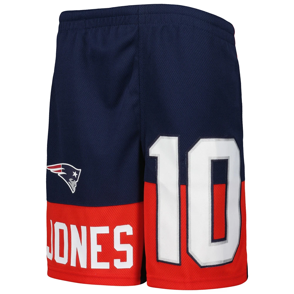 Short avec nom et numéro de joueur des New England Patriots la marine Mac Jones pour jeunes