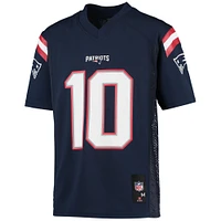 Maillot de joueur réplique des New England Patriots la marine Mac Jones pour jeunes