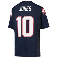 Maillot de joueur réplique des New England Patriots la marine Mac Jones pour jeunes