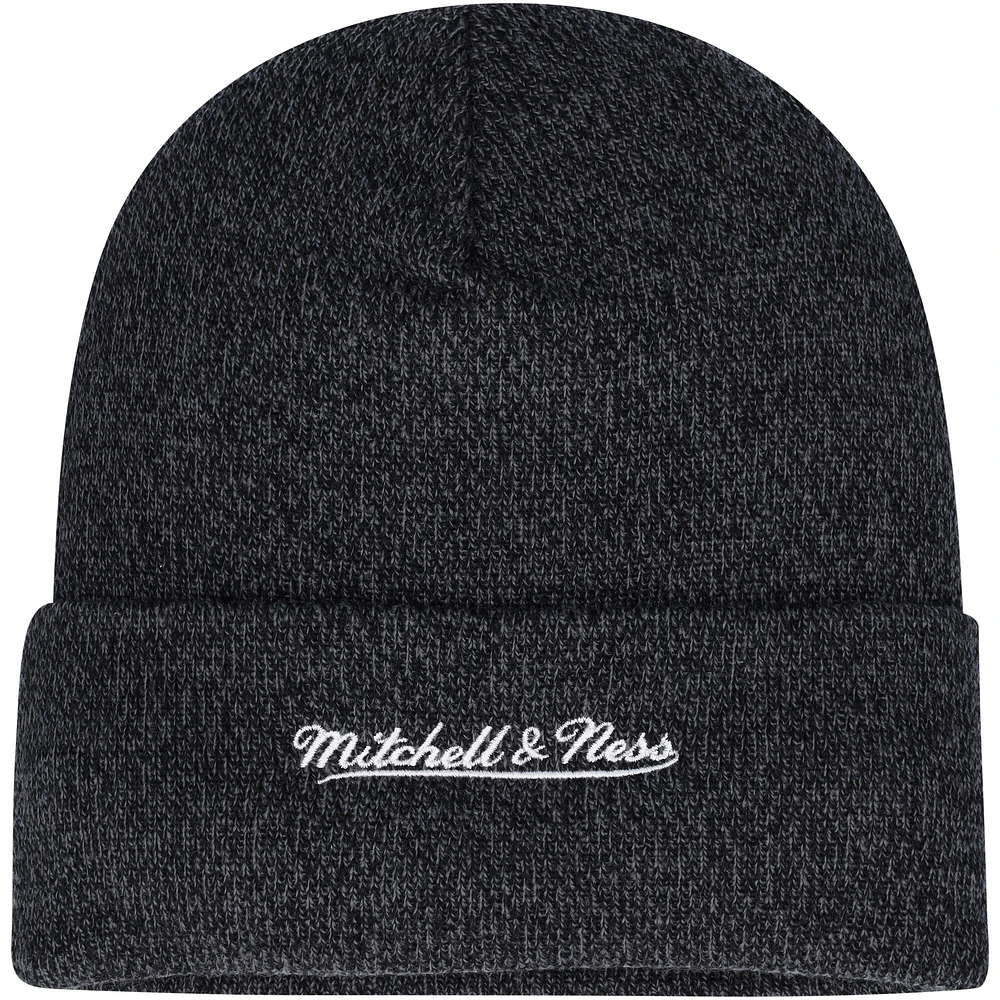 Youth Mitchell & Ness Black New England Patriots XL Logo Cuffed Knit Hat