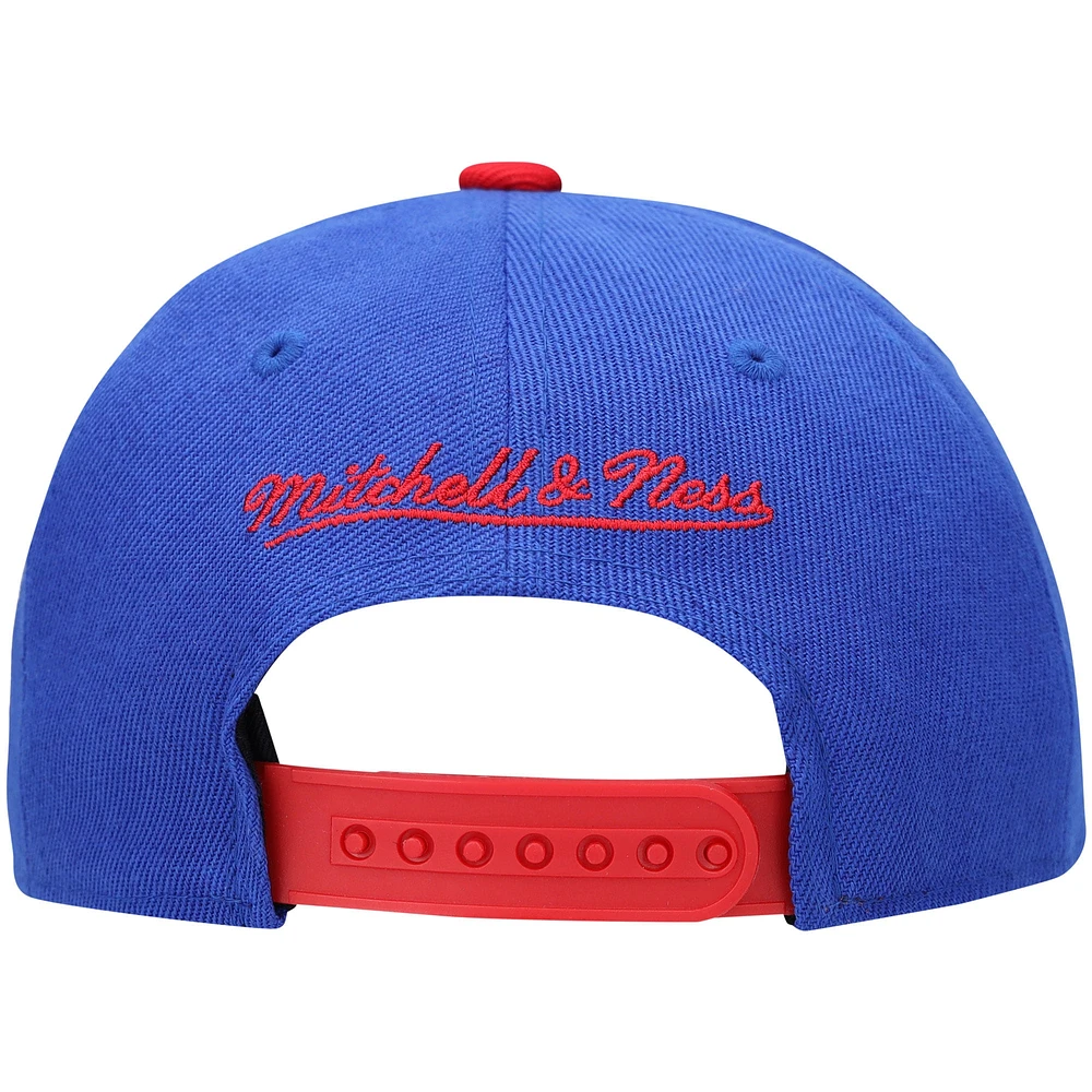 Casquette réglable Shredder pour jeunes Mitchell & Ness Royal/Rouge New England Patriots Shredder