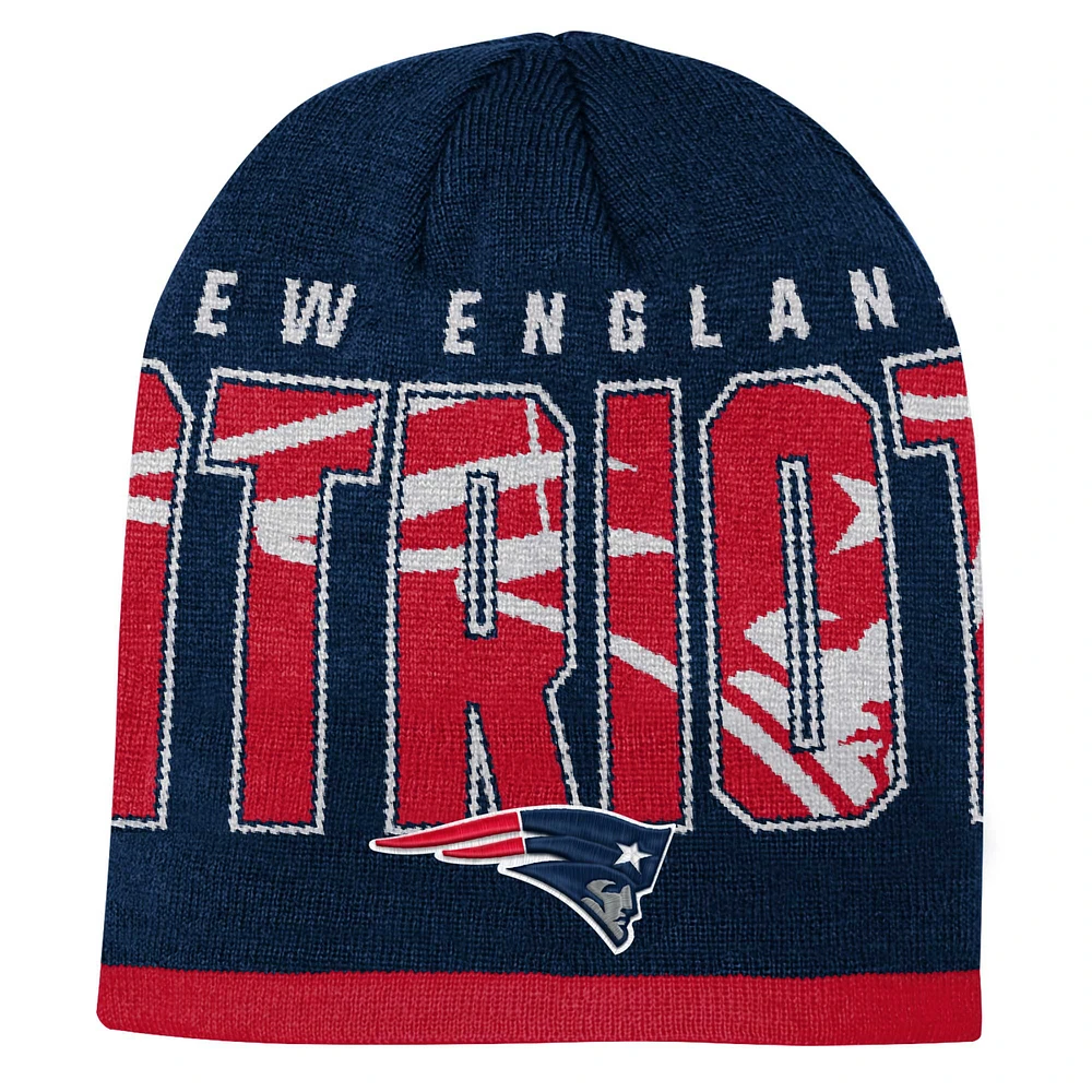 Youth  Navy New England Patriots Legacy Beanie