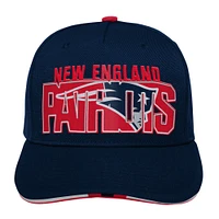 Youth Navy New England Patriots On Trend Precurved A-Frame Snapback Hat