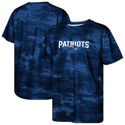 T-shirt de mêlée bleu marine pour jeunes New England Patriots