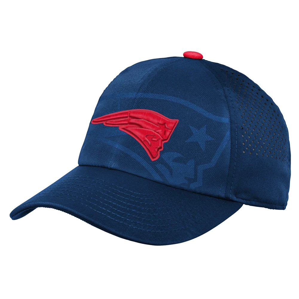 Casquette ajustable Tailgate des Patriots de la Nouvelle-Angleterre bleu marine pour jeune