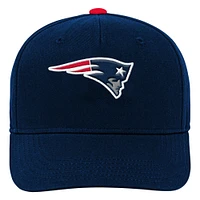 Youth Navy New England Patriots Team Pre-Curved Adjustable Hat