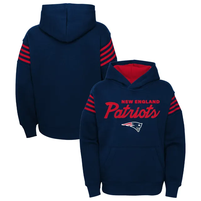 New England Patriots Youth Fan Gear Prime Pullover Hoodie - Navy