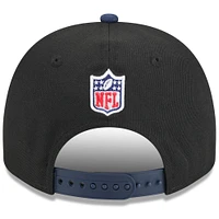 Youth New Era  Black/Navy New England Patriots 2025 NFL Draft A-Frame 9FIFTY Snapback Hat