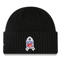 Bonnet en tricot noir New Era New England Patriots 2022 Salute To Service pour jeune