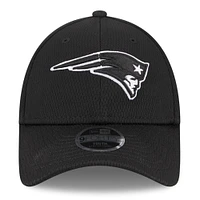 Casquette réglable noire New Era New England Patriots Main B-Dub 9FORTY pour jeune