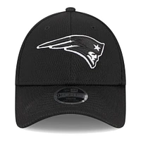 Youth New Era Black New England Patriots Main B-Dub 9FORTY Adjustable Hat