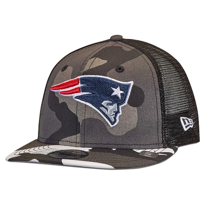 Youth New Era Camo/Black New England Patriots Trucker 9FIFTY Snapback Hat