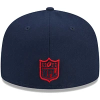 Youth New Era Navy England Patriots  Main 59FIFTY Fitted Hat