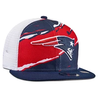 Casquette New Era New England Patriots Tear 9FIFTY Trucker snapback bleu marine pour jeune