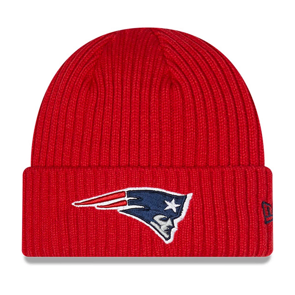 Bonnet en tricot à revers classique New Era New England Patriots Core Classic pour jeune