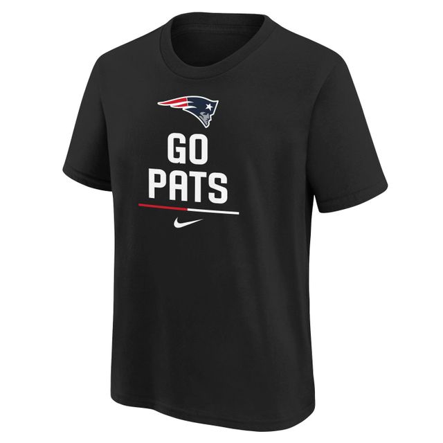 jeune Nike New England Patriots Go Pats Slogan - T-shirt noir pour