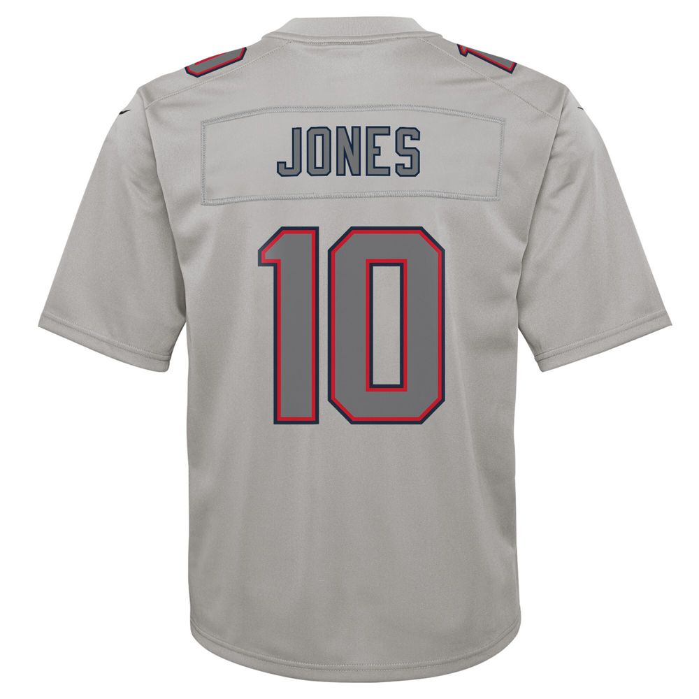 Nike Youth Nike Mac Jones Gray New England Patriots Atmosphere Fashion Game  Jersey